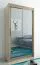 120 cm de large Armoire à portes coulissantes avec 2 portes | 5 casiers | 2 tringles à vêtements | Couleur: Chêne Sonoma Abbildung