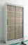 1 mètre de large Armoire avec 2 portes | Couleur : Chêne Sonoma / Blanc Abbildung