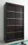 120 cm de large Armoire à portes coulissantes avec 2 portes | 5 casiers | 2 tringles à vêtements | Couleur: Noir Abbildung