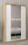 120 cm de large Armoire à portes coulissantes avec 2 portes | 5 casiers | 2 tringles à vêtements | Couleur: Chêne Sonoma / Blanc Abbildung