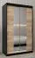 120 cm de large Armoire à portes coulissantes avec 2 portes | 5 casiers | 2 tringles à vêtements | Couleur: Noir Abbildung