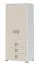 Armoire Adolescent Blanc 198x84x56 cm Abbildung