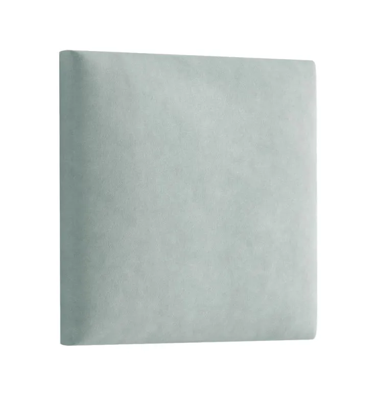 Panneaux rembourrés, lot de 10, Couleur : Vert clair, housse : velours, dimensions : 38 x 40 cm