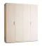 Porte pliante / Armoire / Couleur : Beige / Chêne / 2 portes / incl. éclairage LED avec capteur de mouvement / 200 x 60 x 225 cm / Fonction Soft-Close / Poignées : Métal