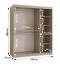 Armoire / Cachemire / 5 compartiments / 2 tringles / Finition haut de gamme / 150 x 62 x 200 cm / Armoire à portes coulissantes / Porte miroir décorative