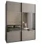 Penderie / Armoire à portes coulissantes / Couleur : Cachemire / 11 compartiments / 2 portes coulissantes / 2 tringles à vêtements / 245,5 x 200 x 64 cm / Miroir / Soft-Close