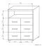 Commode Kerowagi 22, couleur : chêne Sonoma - Dimensions : 120 x 100 x 41 cm (H x L x P)