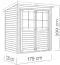 Steiner Abri de jardin Glücksburg 01 / Abri de jardin en éléments / Plancher inclus / Naturel / Surface utile : 2,15 m² / Toit en appentis / Porte à double battant avec fenêtre