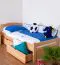 Lit pour enfant 90 x 200 cm | Bois massif: Hêtre | Laqué Naturel | incl. 2 tiroirs et sommier à lattes Abbildung