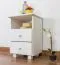 Table de nuit Blanc 60x43x33 (HxLxP) Pin Abbildung
