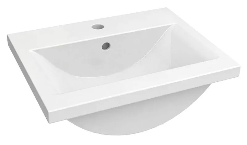 Vasque salle de bain Jammu 01 | Céramique blanche | 18 x 51 x 39 cm | Moderne et élégante