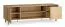 Meuble bas TV / 1 porte battante / 2 tiroirs / Couleur : Chêne / 4 compartiments / 183 x 46 x 56 cm / Meuble TV / Fonction Soft-Close / Poignées ergonomiques en chêne