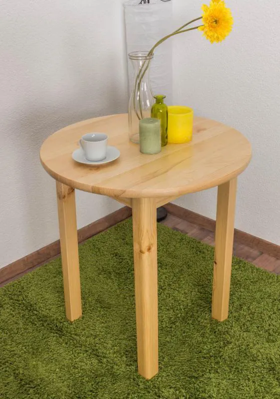 Bois massif Table 70x70 cm Pin, Couleur: Naturel Abbildung
