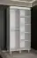 Armoire simple avec cinq compartiments Jotunheimen 97, couleur : blanc - dimensions : 208 x 100,5 x 62 cm (h x l x p), avec deux barres de penderie