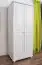 Armoire en bois de pin massif, laqué blanc 008 - Dimensions 190 x 80 x 60 cm (H x L x P)