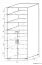 Armoire Ciomas 25, couleur : Chêne de Sonoma / gris - Dimensions : 190 x 74 x 40 cm (H x L x P)