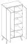 Armoire à portes battantes / armoire Naema 04, couleur : blanc / chêne - Dimensions : 208 x 100 x 58 cm (H x L x P)