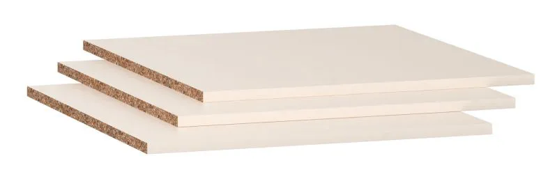 Tablette en bois pour armoire à une porte / Ensemble de 3 pièces / Couleur : Beige / Dimensions : 54 x 54 cm
