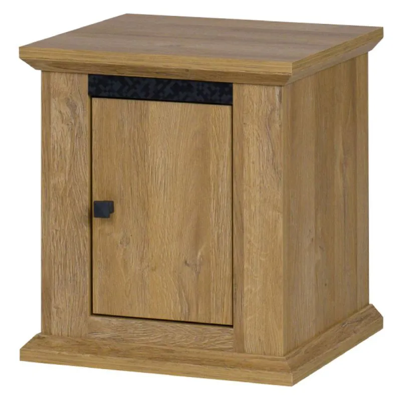 Table de nuit Matam 19 chêne | 1 porte, 2 compartiments | 48 x 45 x 40 cm | Style rustique moderne