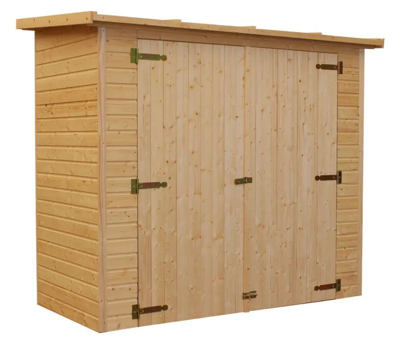 Armoire de jardin / Cabane à outils - 1,23 x 2,23 mètres, épaisseur des éléments 17 mm