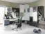 Chambre d'adolescents - commode Marincho 04, 2 parties, couleur : blanc / noir - Dimensions : 89 x 107 x 95 cm (H x L x P)