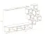 Mur de salon au style exceptionnel Volleberg 12, Couleur : Blanc / Chêne Wotan - dimensions : 140 x 260 x 40 cm (h x l x p), avec fonction push-to-open