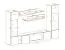 Elégant meuble-paroi avec cheminée Hompland 117, couleur : blanc - Dimensions : 170 x 260 x 40 cm (h x l x p), avec Push-to-open
