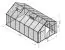 Serre - Serre Radicchio XL15, parois : verre trempé 4 mm, toit : 6 mm HKP multiparois, surface au sol : 14,5 m² - Dimensions : 500 x 290 cm (lo x la)