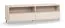 Meuble TV bas beige | 2 tiroirs, 2 compartiments | 180 x 47 x 55,5 cm | Design sobre et soft-close pour salon
