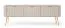 Meuble TV Makreb 05 cachemire | 57 x 168 x 39 cm | Pieds métal doré | 3 portes | Façades rainurées