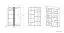 Vitrine Tullahoma 03, porte vitrée à gauche, Couleur : Chêne / Blanc brillant - Dimensions : 143 x 92 x 42 cm (h x l x p), avec 1 porte et 9 compartiments