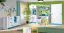 Chambre d'enfant - Armoire à portes coulissantes / armoire Frank 14, couleur : blanc / bleu - 189 x 120 x 60 cm (H x L x P)