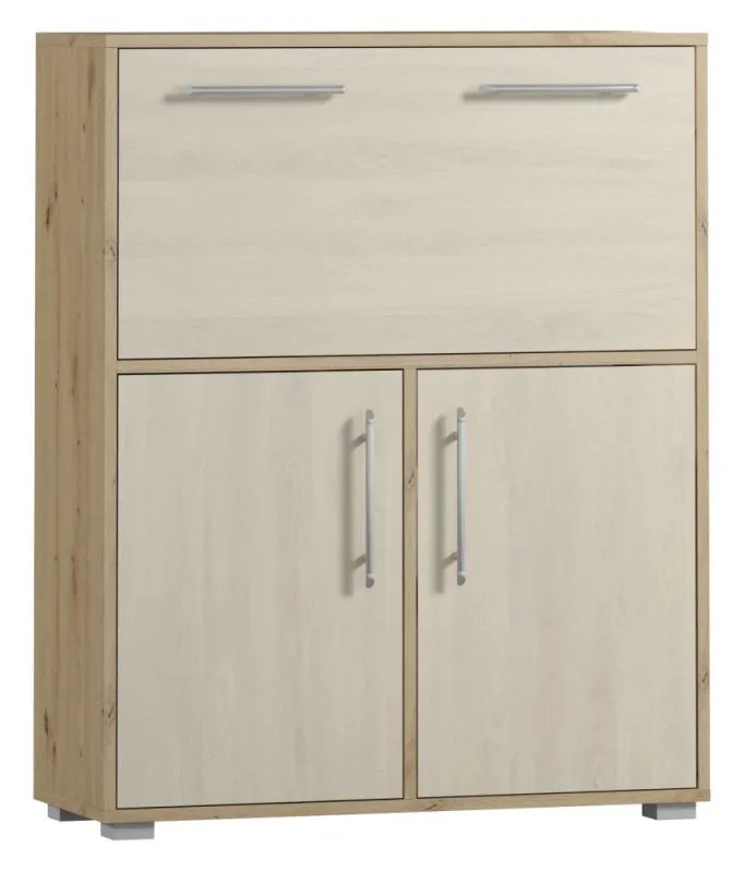 Commode Curug 11 | Espace optimisé | Chêne / Hêtre clair | 113 x 90 x 34 cm