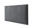 Panneaux rembourrés, lot de 10, Couleur : Anthracite, Revêtement : Velours, dimensions : 60 x 30 cm