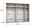 Armoire penderie 2 portes miroir Korab 89 | Largeur 2,5 m | Chêne artisan | 3 compartiments | 3 tringles | Soft-Close | Poignées noires