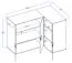 Commode d'angle pour chambre jeune | Garian 09 | Chêne / Gris | 86 x 120 x 81cm