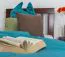 Lit simple "Easy Premium Line" K8, en hêtre massif verni marron foncé - Dimensions : 90 x 200 cm