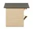 Stand de vente / Kiosque / Plancher inclus / Naturel / Surface : 3,19 m² / Maisonnette de vente / Toit à deux pentes / Rêve de soleil 01 / Porte en bois massif encadrée