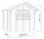 Kiosque / Sol inclus / Naturel / Stand de vente / Maisonnette de vente / Surface au sol : 4,33 m² / Rêve de soleil 02 / Toit à deux versants / Porte encadrée de bois massif