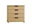 Commode en pin massif naturel 003 | 100 x 100 x 42 cm | Design moderne, 4 tiroirs spacieux