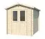 Abri de jardin Krimml - 2,12 x 2,30 mètres en madriers de 19 mm, toit en bois massif et carton bitumé inclus