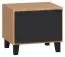 Table de chevet Leoncho 17 | Chêne et noir | 40 x 45 x 40 cm | Design moderne et finition Soft Touch
