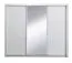 258 cm de large Armoire à portes coulissantes avec 3 portes | 8 casiers | 2 tringles à vêtements | Couleur: Blanc Abbildung