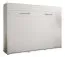 Lit escamotable Namsan 04 horizontal, Couleur : Blanc mat / Blanc brillant - Surface de couchage : 160 x 200 cm (l x L)