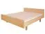 Lit simple / lit d'appoint en hêtre massif, naturel 116, sommier à lattes inclus - Dimensions 140 x 200 cm