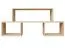 Étagère murale en pin massif naturel Junco 286 | 56 x 125 x 20 cm | 3 compartiments | Design moderne