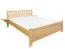 Lit double / lit d'appoint en pin massif naturel 67, sommier à lattes inclus - Dimensions 180 x 200 cm