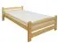 Lit simple / lit d'appoint en bois de pin massif, naturel 84, avec sommier à lattes - dimension 120 x 200 cm