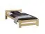 Lit simple Sispony 04 | Pin massif naturel | Couchage 90 x 200 cm | Design neutre et gain de place