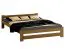 Lit junior Sispony 22 | Pin massif finition chêne | Couchage 160 x 200 cm